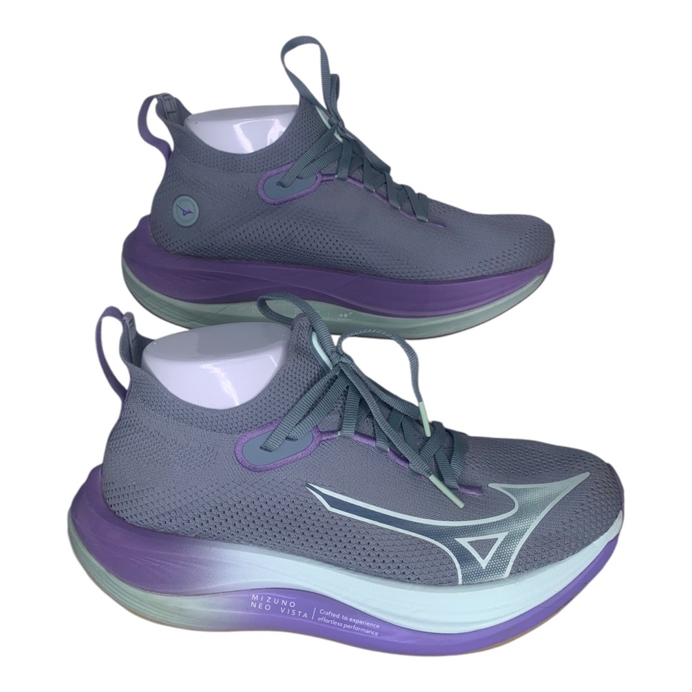 Mizuno Neo Vista Running Sneakers Gray and Purple Size 8.5